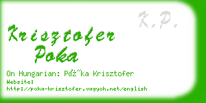 krisztofer poka business card